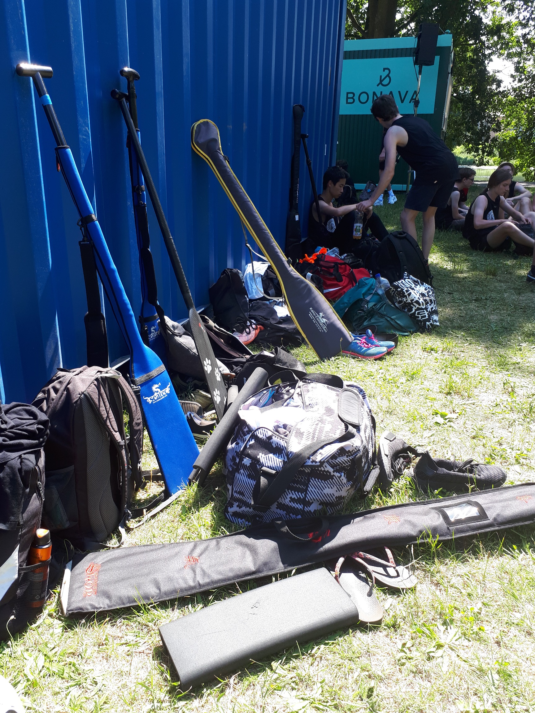 Drachenboot7 unser improvisiertes Lager